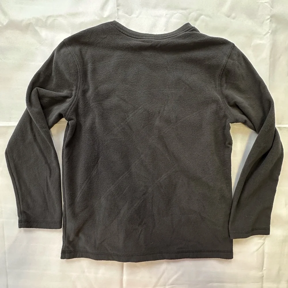 Old Navy Halloween theme‎ dark gray fleece pajama set boys L 10-12 bats pizza